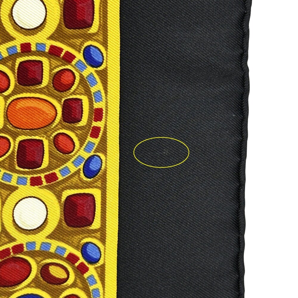 HERMES Black Silk Scarf - Picture 10 of 10